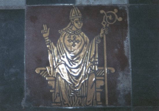A Victorian medieval-style tile in St. Denis